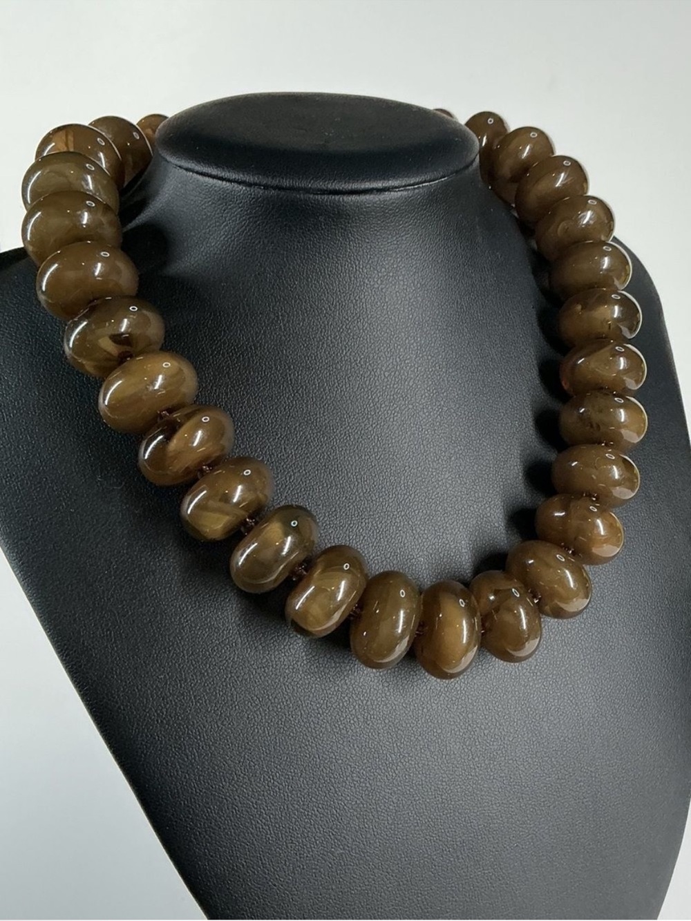 Mayamar Smoky Grey Quartz Large Bead Necklace (NWT)